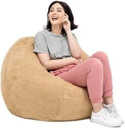 Jaxx Saxx 3 Foot Bean Bag Chair With Removable Cover, Cinnabar -Safavieh Furnitue Shop 41uPB1oprfL. AC