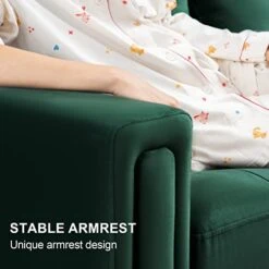 Belffin Velvet Reversible Sectional Sofa With Chasie Convertible Sectional Couch With Storage Ottoman L Shaped 4-seat Sectional Sofa Couch Green -Safavieh Furnitue Shop 41uhSzsdY7L