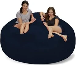 Chill Sack Bean Bags Large Bean Bag, 7-Feet, Charcoal Micro Suede -Safavieh Furnitue Shop 41uqP569u0L. AC