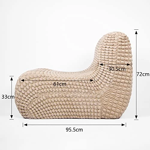 N&V Single Seated Foam Sofa, Armless Floor Sofa, One Piece High Density Foam, Removable And Machine Washable Cover, Champagne 4 N&V Single Seated Foam Sofa, Armless Floor Sofa, One Piece High Density Foam, Removable And Machine Washable Cover, Champagne - Image 4