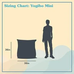 Yogibo Mini Bean Bag, Small Beanbag Chair For Kids, Teens And Adults, Great For Meditation And Sitting, Fibead Filling Conforms To Body, Washable, Removable Cover, Light Grey -Safavieh Furnitue Shop 41uwxrPQDoL