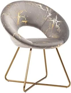 Duhome Modern Accent Velvet Chairs Dining Chairs Single Sofa Comfy Upholstered Arm Chair Living Room Furniture Mid-Century Leisure Lounge Chairs With Golden Metal Frame Legs 1 PCS Pink -Safavieh Furnitue Shop 41uzcPChUnL. AC