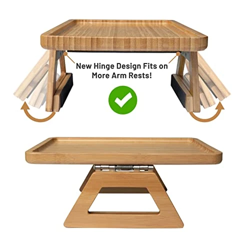 Shamrock Home Arm Table Clip On Tray Sofa Table For Wide Couches. Couch Arm Tray Table, Portable Table, TV Table And Side Tables For Small Spaces. Stable Sofa Arm Table For Eating And Drink Table 2 Shamrock Home Arm Table Clip On Tray Sofa Table For Wide Couches. Couch Arm Tray Table, Portable Table, TV Table And Side Tables For Small Spaces. Stable Sofa Arm Table For Eating And Drink Table - Image 2