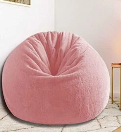 Mollismoons Pink Fur Bean Bag Supper Soft Bean Bag For Home Bean Bags Pink Color Bean Bag Chair Luxury Bean Bags (XXL For Teenager, Without Beans Covers Only) -Safavieh Furnitue Shop 41vXMXipfL. AC