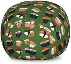 Ambesonne Zebra Print Storage Toy Bag Chair, Striped Zebra Animal Print Nature Wildlife Inspired Simplistic Illustration, Stuffed Animal Organizer Washable Bag, Small Size, White Charcoal -Safavieh Furnitue Shop 41vgM566FNL. AC