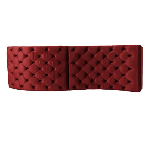Christopher Knight Home Garret Tufted Velvet Chaise Lounge, Garnet / Dark Brown 77.6D X 24.8W X 28H In 5 Christopher Knight Home Garret Tufted Velvet Chaise Lounge, Garnet / Dark Brown 77.6D X 24.8W X 28H In - Image 5