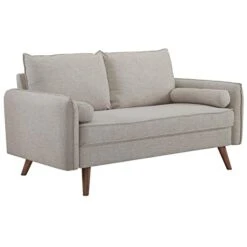 Modway Revive Upholstered Fabric Sofa And Loveseat Set, Beige -Safavieh Furnitue Shop 41wkOts7cPL