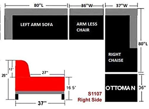 Stendmar 4pc 117" To 153" Modern Dark Gray Microfiber Sectional Couch Sofa S1107RDG 2 Stendmar 4pc 117" To 153" Modern Dark Gray Microfiber Sectional Couch Sofa S1107RDG - Image 2