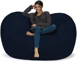Chill Sack Bean Bag Chair Cover, 7-5-feet, Ultrafur - Charcoal -Safavieh Furnitue Shop 41xW1MU8qmL. AC