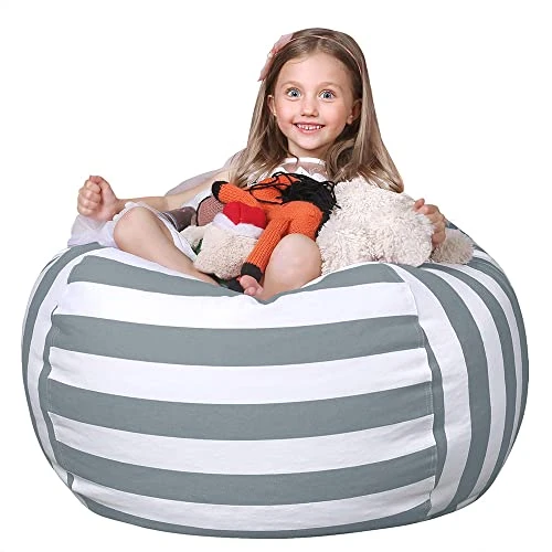 Wekapo Stuffed Animal Storage Bean Bag Chair Cover For Kids | Stuffable Zipper Beanbag For Organizing Children Plush Toys Large Premium Cotton Canvas 1 Wekapo Stuffed Animal Storage Bean Bag Chair Cover For Kids | Stuffable Zipper Beanbag For Organizing Children Plush Toys Large Premium Cotton Canvas