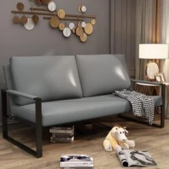 AWQM PU Leather Love Seats Sofa, 45" Mini Upholstered Couch For Small Space, Modern Accent Chair With Armrest And Removable Cushions, 2-Seater Lounge For Living Room, Bedroom, Office (Brown) 26 AWQM PU Leather Love Seats Sofa, 45" Mini Upholstered Couch For Small Space, Modern Accent Chair With Armrest And Removable Cushions, 2-Seater Lounge For Living Room, Bedroom, Office (Brown) -Safavieh Furnitue Shop 41yjMCYp02L. AC