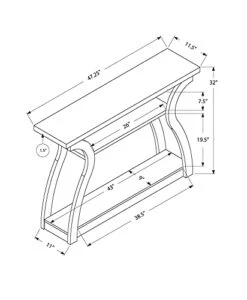 Monarch Specialties 47" Console Table - Sleek And Modern Accent Table For Your Home (Cappuccino/Dark Brown/Espresso) -Safavieh Furnitue Shop 41zRdoRy2XS