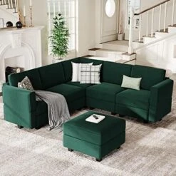 Belffin Modular Velvet Sectional Sofa With Chaise Lounge Sectional Sleeper Sofa With Storage Chaise Sofa Bed Couch For Living Room Blue… -Safavieh Furnitue Shop 51 WBAtw9lL. AC