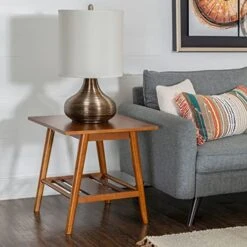 Linon Walnut Melissa Mid-Century End Table, Large -Safavieh Furnitue Shop 511bJ9lsdgL