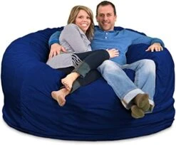 ULTIMATE SACK 6000 (6 Ft.) Bean Bag Chair: Giant Foam-Filled Furniture - Machine Washable Covers, Durable Inner Liner, 100% Virgin Foam. Comfy Bean Bag Chair. (Charcoal, Fur) -Safavieh Furnitue Shop 5127oflWUCL. AC