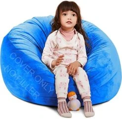 Stuffed Animal Storage Bean Bag Chair Cover(No Filler Included) Stuffable Bean Bag - Stuffed Animal Bean Bag Storage For Kids & Teans Super Soft And Comfortable Bean Bag Stuffed Animal Storage Extra Large - Round Blue 21 Stuffed Animal Storage Bean Bag Chair Cover(No Filler Included) Stuffable Bean Bag - Stuffed Animal Bean Bag Storage For Kids & Teans Super Soft And Comfortable Bean Bag Stuffed Animal Storage Extra Large - Round Blue -Safavieh Furnitue Shop 512iM1NoneL. AC
