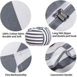 Wekapo Stuffed Animal Storage Bean Bag Chair Cover For Kids | Stuffable Zipper Beanbag For Organizing Children Plush Toys Large Premium Cotton Canvas 17 Wekapo Stuffed Animal Storage Bean Bag Chair Cover For Kids | Stuffable Zipper Beanbag For Organizing Children Plush Toys Large Premium Cotton Canvas -Safavieh Furnitue Shop 513BpfMKAiL