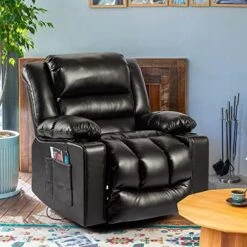HOMYEDAMIC Recliner Chair Massage Rocker With Heated Modern Ergonomic Lounge 360 Degree Swivel Single Sofa Seat Living Room Lounge Recliners On Clearance Elastic Foam Filling -Safavieh Furnitue Shop 513mDc2eGGL. AC