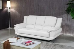 Matisse Milano Contemporary Leather Sofa Set (White) -Safavieh Furnitue Shop 514JVhkxnLL