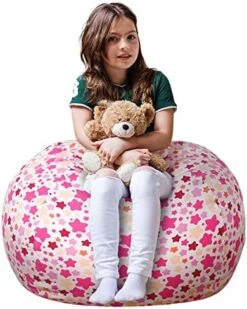 Wekapo Stuffed Animal Storage Bean Bag Chair Cover For Kids | Stuffable Zipper Beanbag For Organizing Children Plush Toys Large Premium Cotton Canvas 22 Wekapo Stuffed Animal Storage Bean Bag Chair Cover For Kids | Stuffable Zipper Beanbag For Organizing Children Plush Toys Large Premium Cotton Canvas -Safavieh Furnitue Shop 514TYaoeemL. AC