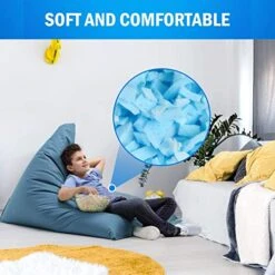COYMOS 5lbs Shredded Memory Foam Filling For Bean Bag Filler Foam Refill For Pillow Dog Beds Chairs Cushions And Arts Crafts, Added Gel Particles -Safavieh Furnitue Shop 515MFgN1VgL