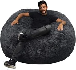 HWIVGKU Bean Bag Chairs, Giant Bean Bag Chair For Adults, 4ftbean Bag CoverComfyBean Bag Bed (No Filler, Cover Only) Fluffy Lazy Sofa (White), 4ft(120 * 65cm) -Safavieh Furnitue Shop 515i9bxK8wL. AC