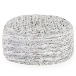 Jaxx 5 Foot Saxx Bean Bag Chair For Adults - Luxe Faux Fur, Silver Fox