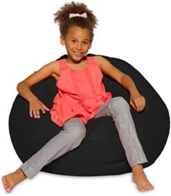 Big Comfy Bean Bag Chair: Posh Large Beanbag Chairs With Removable Cover For Kids, Teens And Adults - Polyester Cloth Puff Sack Lounger Furniture For All Ages - 27 Inch - Heather Teal -Safavieh Furnitue Shop 5179BYuPpvL. AC