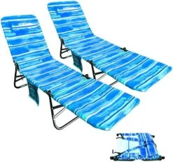 FLIP Face Down Tanning Chaise Lounge Chair - Face & Arm Holes - 2 Legs Support - Polyester Material – Backrest Positions - Head Rest Pillow - Beach Or Home Use - PATENTS Pending - Pink Stripes Pattern -Safavieh Furnitue Shop 517JfDDbULL. AC