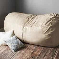 Jaxx 7 Foot Giant Bean Bag Sofa, Camel -Safavieh Furnitue Shop 517Jzwq412L