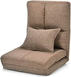 Giantex Triple Fold Down Sofa Bed, Adjustable Floor Couch Sofa With One Pillow, 6 Reclining Position, Convertible Upholstered Guest Sleeper, Modern Folding Lounge Chaise For Living Room And Bedroom -Safavieh Furnitue Shop 517iOTAi4L. AC