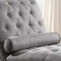 Rosevera Sereno Polyester Upholstered Button Tufting With Toss Pillow Chaise Lounge Chair For Indoor Bedroom, Linen Gray 13 Rosevera Sereno Polyester Upholstered Button Tufting With Toss Pillow Chaise Lounge Chair For Indoor Bedroom, Linen Gray -Safavieh Furnitue Shop 5183gr9gtHL