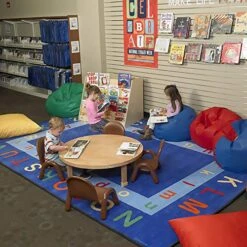 Children's Factory 35" Kids Bean Bag Chairs, Flexible Seating Classroom Furniture, Beanbag Ideal For Boy/Girl Toddler Daycare Or Playroom, Blue (CF610-005) -Safavieh Furnitue Shop 518B8F7OXIL