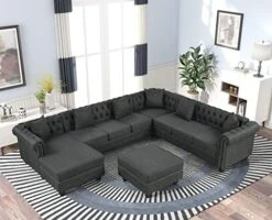 Morden Fort Couches For Living Room, Sofas For Living Room Furniture Sets, Loveseat And Sofa 2 Pieces, Fabric, Velvet Beige -Safavieh Furnitue Shop 518VnYC7tfL. AC