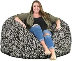 ULTIMATE SACK 5000 (5 Ft.) Bean Bag Chair Cover In Multiple Colors: Cover ONLY. (5000, Brown Suede) -Safavieh Furnitue Shop 519aFAKs5nL. AC