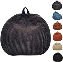 Bean Bag Chairs Cover (No Filler),Bean Bag Cover,Stuffed Animal Storage Bean Bag,Bean Bag For Kids,Adults,Teens,36 X 45 In Blue Bean Bag -Safavieh Furnitue Shop 51A1t nDG5L. AC