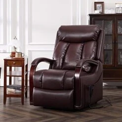 DYNOX Small Lift Chair Recliners With Massage And Heat, Dual Motor Power Lift Sofa With Infinite Adjust For Back And Footrest (Fabirc-Beige) -Safavieh Furnitue Shop 51A2MiGbRL. AC