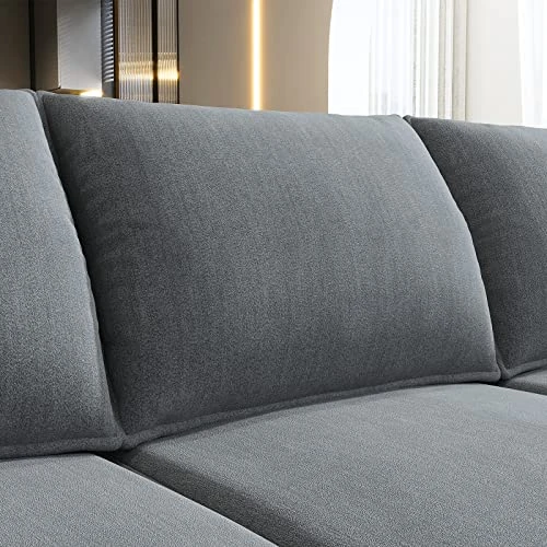 HONBAY Oversized Modular Sofa Couch With Ottoman U Shape Couch With Chaise Sleeper Sofa With Storage Seats, Bluish Grey 5 HONBAY Oversized Modular Sofa Couch With Ottoman U Shape Couch With Chaise Sleeper Sofa With Storage Seats, Bluish Grey - Image 5
