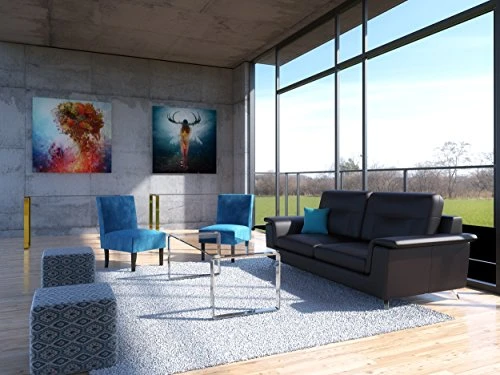 Cortesi Home Chicago Leather Sofa, 79", Brown 3 Cortesi Home Chicago Leather Sofa, 79", Brown - Image 3