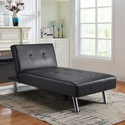 Topeakmart Faux Leather Chaise Lounges Convertible Chaise Futon Adjustable Chaise Sleeper 3 Positions For Sitting Lounging Sleeping 11 Topeakmart Faux Leather Chaise Lounges Convertible Chaise Futon Adjustable Chaise Sleeper 3 Positions For Sitting Lounging Sleeping -Safavieh Furnitue Shop 51CKDvAeVyL