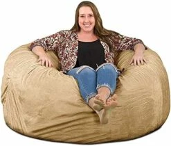 ULTIMATE SACK 5000 (5 Ft.) Bean Bag Chair Cover In Multiple Colors: Cover ONLY. (5000, Brown Suede) -Safavieh Furnitue Shop 51Dc5fG2vcL. AC