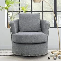 Lexicon Winona Swivel Chair, Gray -Safavieh Furnitue Shop 51Dz1hZ55L. AC