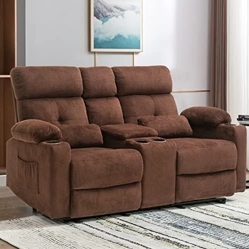 Consofa Power Reclining Loveseat, Recliner Loveseat With Center Console, Reclining Loveseat With Heat And Massage, Double Recliner Loveseat With Cup Holders, Lumbar Support For Living Room 12 Consofa Power Reclining Loveseat, Recliner Loveseat With Center Console, Reclining Loveseat With Heat And Massage, Double Recliner Loveseat With Cup Holders, Lumbar Support For Living Room - Image 12