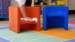 Children's Factory-CF910-009 Cube Chair For Kids, Flexible Seating Classroom Furniture For Daycare/Playroom/Homeschool, Indoor/Outdoor Toddler Chair, Blue, Set Of 1 -Safavieh Furnitue Shop 51FIgU7dgaL