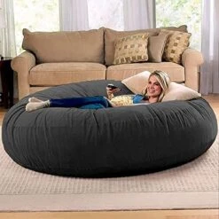 Jaxx 6 Foot Cocoon - Large Bean Bag Chair For Adults, Charcoal -Safavieh Furnitue Shop 51Gbf32uGML. AC