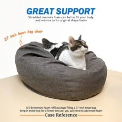 Amorstra Bean Bag Filler Shredded Memory Foam Filling 10 Pounds, Pillow Stuffing Bean Bag Refill Material For Pouf Ottoman Couch Cushion Dog Bed Stuffed Animals And Art Crafts - Blue -Safavieh Furnitue Shop 51Gne25MCQL