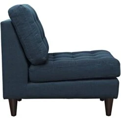 Modway Empress Mid-Century Modern Upholstered Fabric Side Armless Lounge Accent Chair Azure -Safavieh Furnitue Shop 51GqiSfrmnL