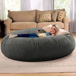 Jaxx 6 Foot Cocoon - Large Bean Bag Chair For Adults, Charcoal -Safavieh Furnitue Shop 51HgZfQUqL. AC