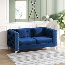 CECER Sofa, 3 Pieces Sofa Set, Loveseat Sofa- Oversize Sofa Couch- Sofa Chair, Velvet Sofa With Pillow, Couches For Living Room, Apartment, Office, Gray Sofa -Safavieh Furnitue Shop 51InOF75OL. AC