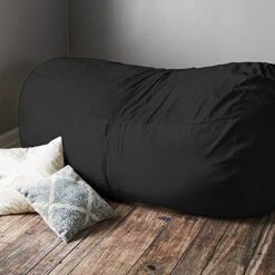 Jaxx 7 Foot Giant Bean Bag Sofa, Black -Safavieh Furnitue Shop 51JKr3agU1L